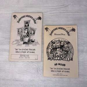 EVERYONE NEEDS A HOBBY Tim Burton Fanzine 1994 Premier #1 and #2 Rare HTF